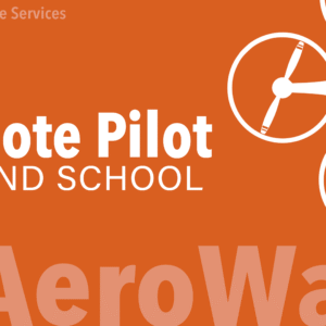 Remote Pilot Ground School course cover with quadcopter drone graphic and Alpha Tango Drone Services branding for FAA Part 107 training.