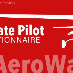 Private Pilot Questionnaire study guide cover with training aircraft graphic and Alpha Tango Flying Services branding for FAA exam preparation.