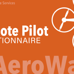 Remote Pilot Questionnaire study guide cover with quadcopter drone graphic and Alpha Tango Drone Services branding for FAA Part 107 exam preparation.