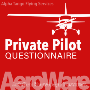 Private Pilot Questionnaire by Alpha Tango Flying Services featuring hundreds of FAA Private Pilot Airman Knowledge Test practice questions with detailed explanations through the AeroWare Aviation Knowledge platform.